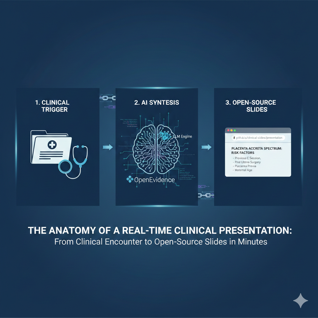 AI-generated clinical presentation workflow visualization
